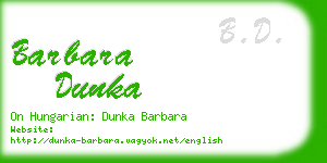 barbara dunka business card